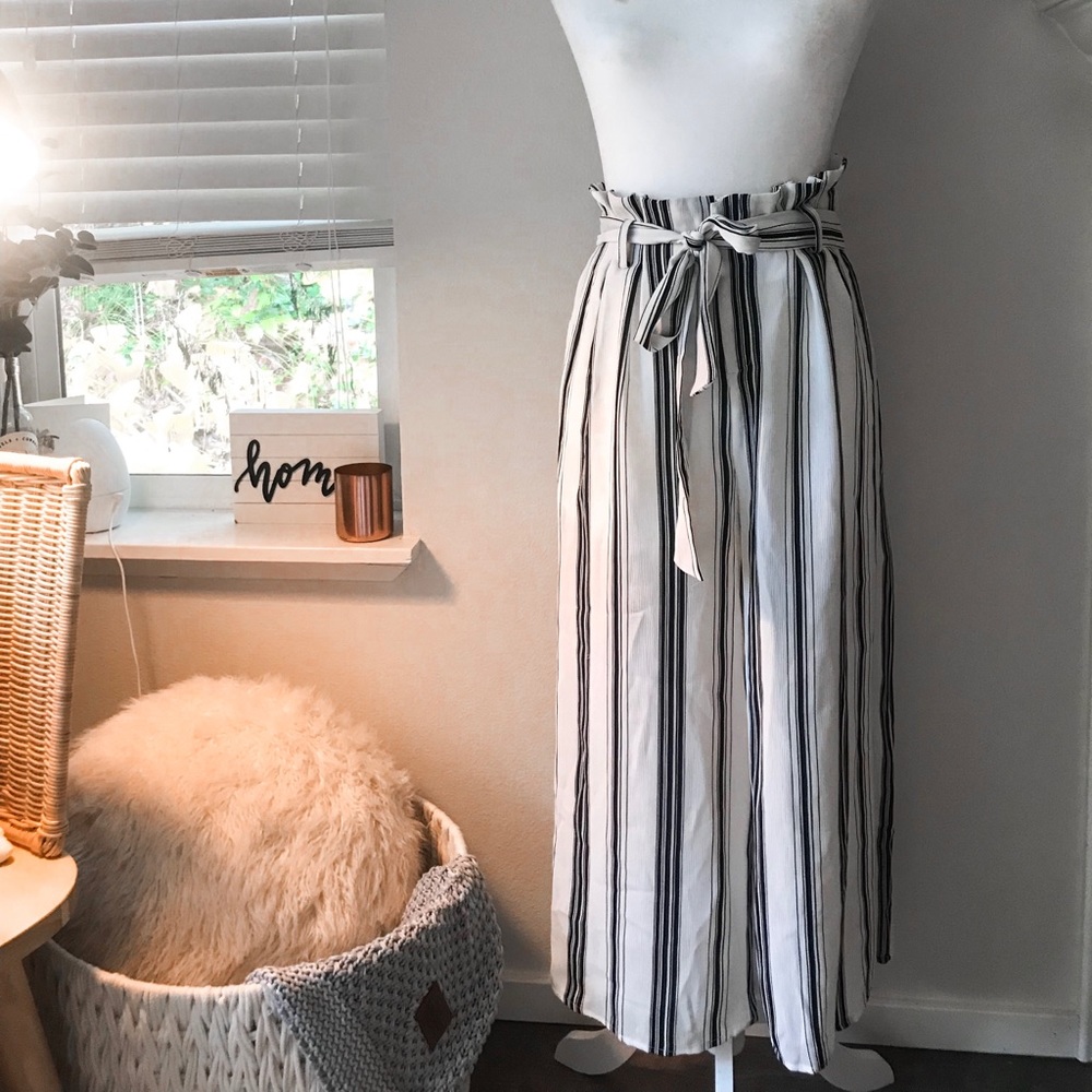 High waisted gaucho style pant